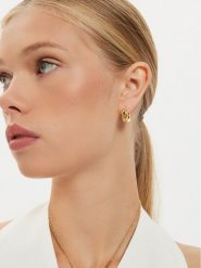 Guess Kolczyki JUBE04 590JW Złoty. Żółte kolczyki Guess, metalowe. Za 129.99 zł.