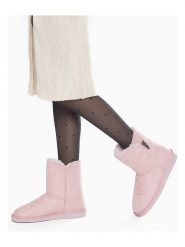 ISLAND BOOT Botki zimowe "Emmy" w kolorze jasnoróżowym rozmiar: 38. Różowe botki Island Boot, na zimę, bez wzorów, z materiału, bez obcasa, bez zapięcia. Za 130.99 zł.