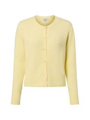 More & More Kardigan damski z zawartością wełny Kobiety Sztuczne włókno żółty jednolity, 44. Żółte kardigany More & More, bez wzorów, z dzianiny. Za 279.95 zł.