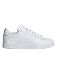 Adidas Sneakersy "Grand Court 2.0" w kolorze białym rozmiar: 38 2/3. Białe trampki Adidas, bez wzorów, bez zapięcia. Za 235.88 zł.