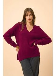 Just Cashmere Kaszmirowy sweter "Opal" w kolorze bordowym rozmiar: M. Czerwone swetry Just Cashmere, m, bez wzorów, z kaszmiru, bez ramiączek. Za 354.10 zł.
