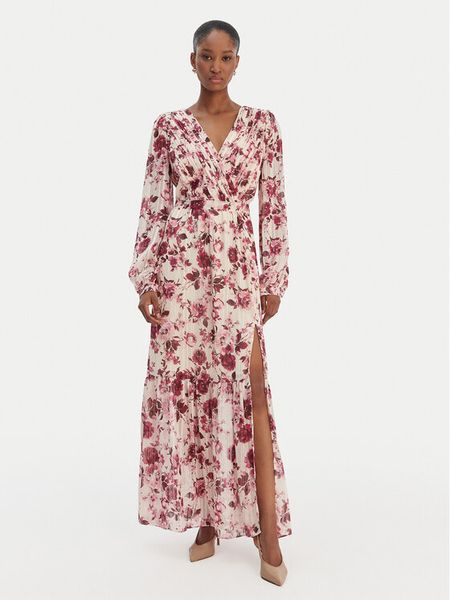 Guess Sukienka wieczorowa W6RK39 WJ712 Écru Regular Fit. Sukienki Guess, xxl, z aplikacjami, z syntetyku, wizytowe, bez kołnierzyka, bez ramiączek. Za 699.99 zł.