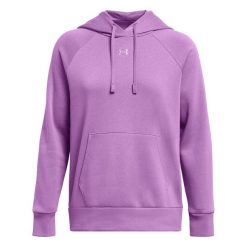 Damska Bluza Z Kapturem Rival Fleece Hoodie. Fioletowe bluzy Under Armour, bez wzorów, z kapturem. Za 358.99 zł.