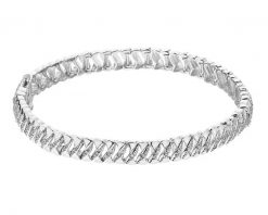 Bransoletka z białego złota z diamentami - 18 cm - 0,50 ct - próba 585. Białe bransoletki Apart, z diamentem, złote. Za 14,590.00 zł.