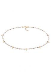 Elli Damski choker z wielokolorowych szklanych koralików z pozłacanego srebra próby 925 Sterling Silver Bransoletki na nogę 1 ct. Szare bransoletki Elli, pozłacane. Za 238.99 zł.