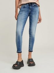 G-Star Dżinsy - Skinny fit - w kolorze niebieskim rozmiar: W31/L34. Niebieskie jeansy G-Star, l, z aplikacjami. Za 209.82 zł.