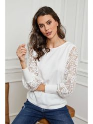 Joséfine Sweter "Mench" w kolorze białym rozmiar: S. Białe swetry Joséfine, s, bez wzorów, z kaszmiru, bez ramiączek. Za 149.95 zł.