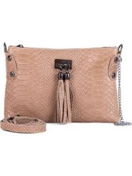 Mia Tomazzi Skórzana torebka "Navigli" w kolorze beżowym - 22 x 15 x 4 cm rozmiar: onesize. Brązowe torby na ramię Mia Tomazzi, bez wzorów, z materiału, na ramię, bez dodatków. Za 152.99 zł.