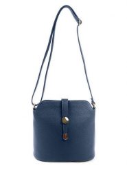 Lia Biassoni Skórzana torebka w kolorze granatowym - 24 x 22 x 10 cm rozmiar: onesize. Niebieskie torby na ramię Lia Biassoni, bez wzorów, z materiału, na ramię, bez dodatków. Za 217.99 zł.