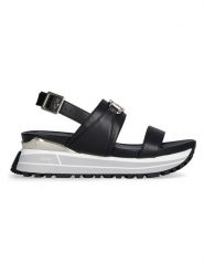 Liu Jo Skórzane sandały w kolorze czarnym rozmiar: 36. Czarne sandały Liu Jo, bez wzorów, klasyczne, z otwartym noskiem, bez obcasa, bez zapięcia. Za 276.05 zł.