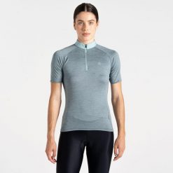 Koszulka rowerowa damska Pedal Through It. Szare koszulki sportowe Dare 2b, bez wzorów, z jersey, bez ramiączek. W wyprzedaży za 159.99 zł.