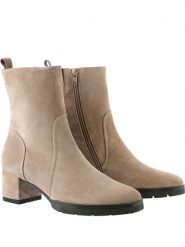 Högl Skórzane botki "Diana" w kolorze beżowym rozmiar: 38,5. Brązowe botki Högl, bez wzorów, bez obcasa, bez zapięcia. Za 431.95 zł.