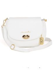 Anna Morellini Skórzana torebka "Iseppa" w kolorze białym - 24 x 21 x 9 cm rozmiar: onesize. Białe torby na ramię Anna Morellini, bez wzorów, z materiału, na ramię, bez dodatków. Za 217.99 zł.