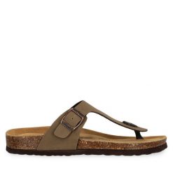 Japonki CRUZ. Brązowe klapki CRUZ, bez wzorów, bez obcasa. Za 119.99 zł.