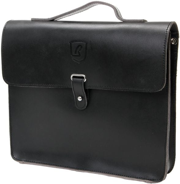 Brave Classic Torba Rowerowa na Ramę ze Skóry Czarna. Czarne torby na ramię bez wzorów, z materiału, eleganckie, na ramię, bez dodatków. Za 990.95 zł.