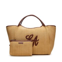 Torebka Emporio Armani. Brązowe shopper Emporio Armani, bez wzorów, bez dodatków. Za 1,799.00 zł.