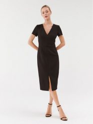 Hugo Sukienka koktajlowa Kalamara 50508611 Czarny Regular Fit. Czarne sukienki Hugo, bez wzorów, z syntetyku, wizytowe, bez kołnierzyka, bez ramiączek. Za 469.99 zł.
