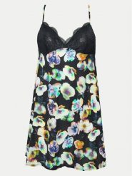 Dorina Koszula nocna Zayna FXDS0004LA163 Czarny. Czarne koszule nocne Dorina, xxl, bez wzorów, z syntetyku, bez ramiączek. Za 79.99 zł.