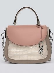 CXL by Christian Lacroix Skórzana torebka w kolorze jasnoróżowo-beżowo-szarym - 23 x 20 x 11 cm rozmiar: onesize. Brązowe torebki klasyczne CXL by Christian Lacroix, bez wzorów, z materiału, na ramię, bez dodatków. Za 347.99 zł.