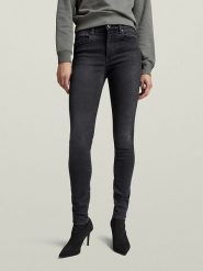 G-Star Dżinsy - Skinny fit - w kolorze czarnym rozmiar: W26/L28. Czarne jeansy G-Star, l, z aplikacjami, z podwyższonym stanem. Za 149.66 zł.