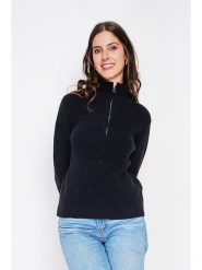 William de Faye Sweter w kolorze czarnym rozmiar: 36. Czarne swetry William de Faye, bez wzorów, ze splotem, bez ramiączek. Za 113.99 zł.