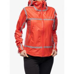 Kurtka przeciwdeszczowa damska Columbia OutDry Extreme Wyldwood Shell. Czerwone kurtki sportowe Columbia, bez wzorów, bez kaptura, trekkingowe. Za 807.99 zł.