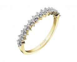 Pierścionek z żółtego złota z diamentami - 0,24 ct - próba 585. Żółte pierścionki Apart, z diamentem, złote. W wyprzedaży za 2,723.00 zł.