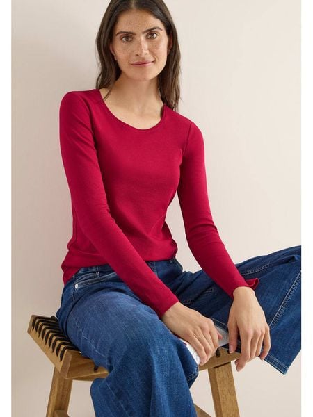 Cecil Koszulka w kolorze czerwonym rozmiar: L. Czerwone bluzki Cecil, l, bez wzorów, z bawełny, bez kołnierzyka, bez ramiączek. Za 61.17 zł.