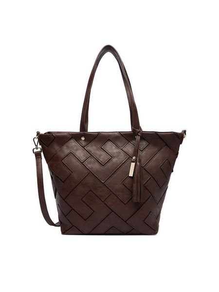 Lasocki Torebka C-MLP-E-025-05 Brązowy. Brązowe torebki klasyczne Lasocki, bez wzorów, z materiału, bez dodatków. Za 189.99 zł.