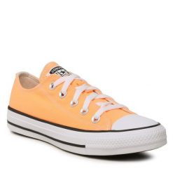Trampki Converse. Brązowe trampki Converse, bez wzorów, bez zapięcia. Za 159.99 zł.