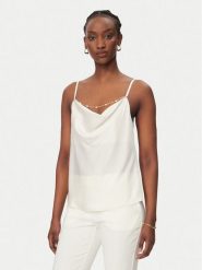 Rinascimento Top CFC0020268002 Biały Regular Fit. Białe topy Rinascimento, xl, bez wzorów, z syntetyku, bez kołnierzyka, bez ramiączek. Za 379.99 zł.