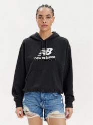 New Balance Bluza WT41504 Czarny Oversize. Czarne bluzy New Balance, l, bez wzorów, z syntetyku, bez kaptura. Za 279.99 zł.