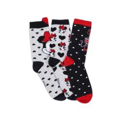 Skarpetki damskie Disney Minnie Hearts (x12). Skarpety Disney, bez wzorów, z bawełny. Za 267.00 zł.