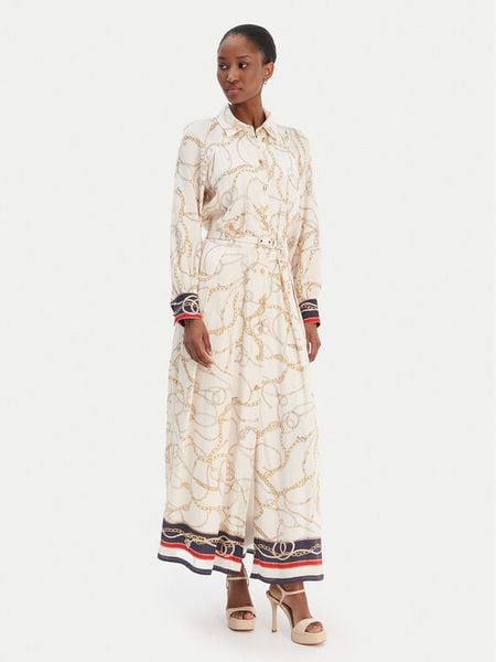 Marciano Guess Sukienka koszulowa 6RGT3 37439A Écru Regular Fit. Sukienki Marciano Guess, z aplikacjami, z wiskozy, bez kołnierzyka, bez ramiączek, koszulowe. Za 1,459.00 zł.