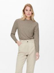 ONLY Sweter "Rica" w kolorze szarobrązowym rozmiar: M. Brązowe swetry Only, m, bez wzorów, bez ramiączek. Za 63.95 zł.
