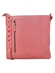 HIDE & STITCHES Skórzana torebka w kolorze jasnoróżowym - 30 x 30 x 2 cm rozmiar: onesize. Różowe torby na ramię HIDE & STITCHES, bez wzorów, z materiału, na ramię, bez dodatków. Za 217.99 zł.