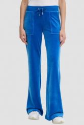 JUICY COUTURE Chabrowe spodnie dresowe damskie Layla Low Rise, Rozmiar XS. Niebieskie spodnie dresowe Juicy Couture, s, bez wzorów, z dresówki, z obniżonym stanem. W wyprzedaży za 322.99 zł.