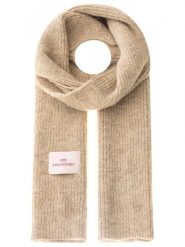 Zwillingsherz Szal w kolorze beżowym z dodatkiem wełny - 200 x 30 cm rozmiar: onesize. Brązowe szaliki Zwillingsherz, bez wzorów, z materiału. Za 153.71 zł.