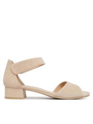 Caprice Sandały 9-28212-42 Beżowy. Brązowe sandały Caprice, bez wzorów, ze skóry, bez obcasa, na słupku, bez zapięcia. Za 200.99 zł.