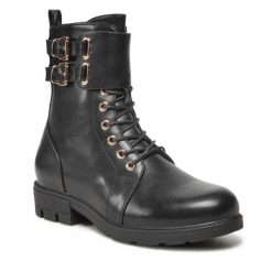 Botki DeeZee. Czarne botki DeeZee, bez wzorów, bez obcasa, na płaskiej podeszwie, bez zapięcia. Za 159.99 zł.