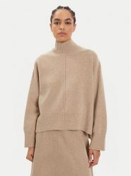IVY OAK Sweter Kareen Rose IO113147 Beżowy Loose Fit. Brązowe swetry IVY & OAK, xl, bez wzorów, z wełny, bez ramiączek. Za 619.99 zł.