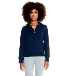 Damska bluza Leone Basic z zamkiem błyskawicznym na całej długości. Niebieskie bluzy LEONE 1947 APPAREL, l, bez wzorów, z tkaniny, bez kaptura. W wyprzedaży za 167.70 zł.