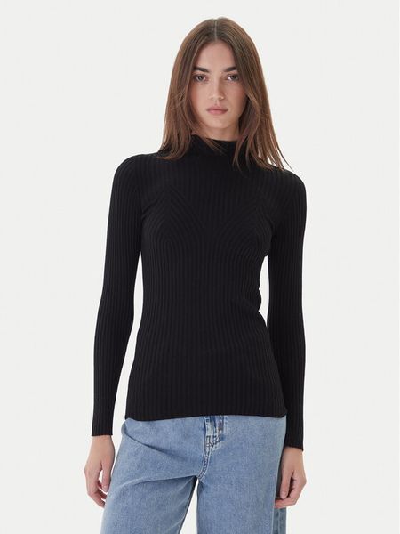 Kontatto Sweter 3M0814C Czarny Regular Fit. Czarne swetry Kontatto, m, bez wzorów, z syntetyku, bez ramiączek. Za 259.99 zł.