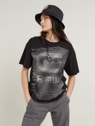 G-Star Koszulka w kolorze czarnym rozmiar: S. Czarne bluzki G-Star, s, bez wzorów, z bawełny, retro, bez kołnierzyka, bez ramiączek. Za 61.31 zł.