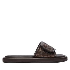 Klapki MICHAEL Michael Kors. Brązowe klapki MICHAEL Michael Kors, bez wzorów, bez obcasa. Za 569.99 zł.