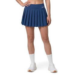 Damskie spódnico-spodenki tenisowe Siroko Flow Femme-W Navy. Niebieskie spódnice SIROKO, bez wzorów, z tkaniny, sportowe, bez kołnierzyka, bez ramiączek, plisowane. Za 212.00 zł.