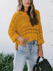 LA Angels Sweter w kolorze jasnobrązowym rozmiar: XL. Brązowe swetry LA Angels, xl, bez wzorów, bez ramiączek. Za 86.99 zł.