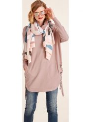 Heine Sweter w kolorze jasnoróżowym rozmiar: 36/38. Różowe swetry Heine, bez wzorów, bez ramiączek. Za 48.45 zł.