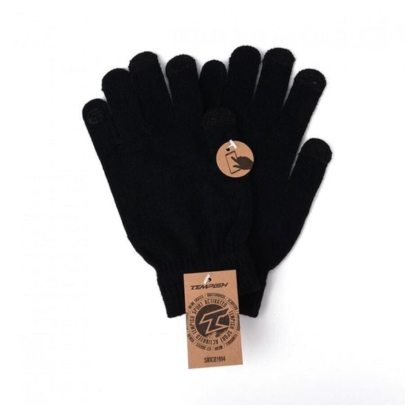Rękawiczki do ekranów dotykowych TEMPISH Touchscreen. Czarne rękawiczki TEMPISH, bez wzorów, z elastanu. Za 29.00 zł.