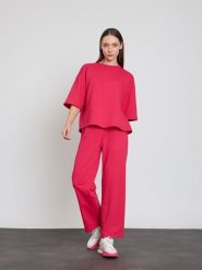 BGN Koszulka w kolorze różowym rozmiar: 34. Różowe bluzki BGN, bez wzorów, z bawełny, bez kołnierzyka, bez ramiączek. Za 65.99 zł.